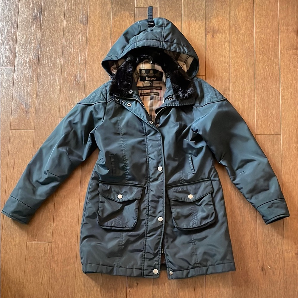Barbour Kids Hooded Jacket / Coat - Size L (10/11)